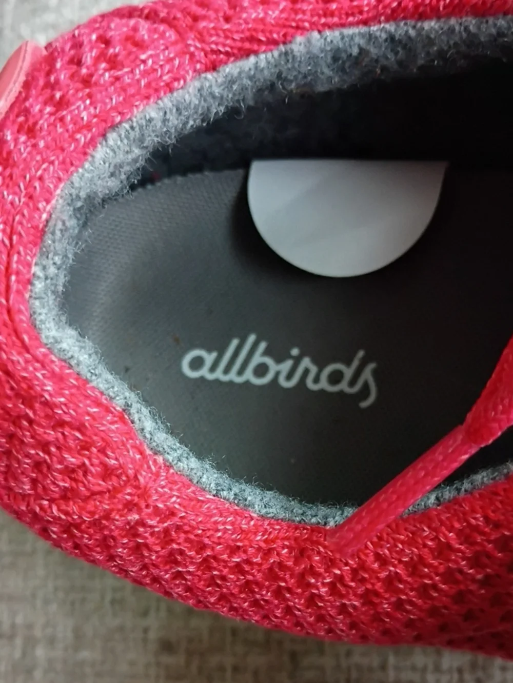 allbirds Women’s Red Knit Lace-Up Sneakers with White Sole